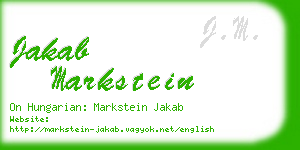 jakab markstein business card